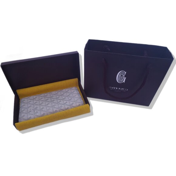 Authentic Goyard Richelieu Wallet White Blanc Full Set Box + Bag Vintage 2005 - Picture 1 of 12